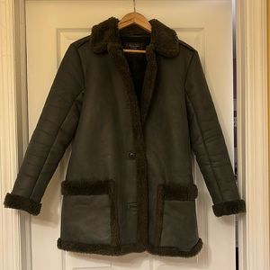 Abercrombie faux Sherpa coat